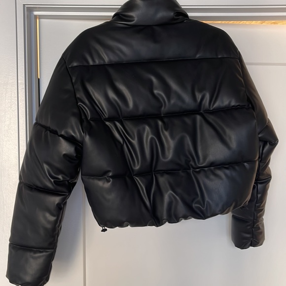 Zara faux leather puffer jacket - Picture 3 of 3